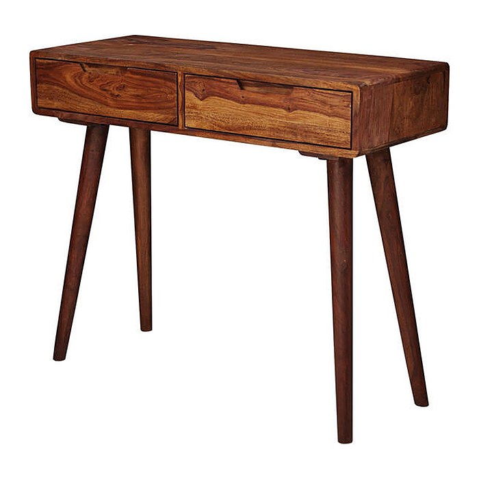 WOHNLING Konsolentisch rechteckig Massivholz sheesham 90,0 x 36,0 x 76,0 cm, 1 St.