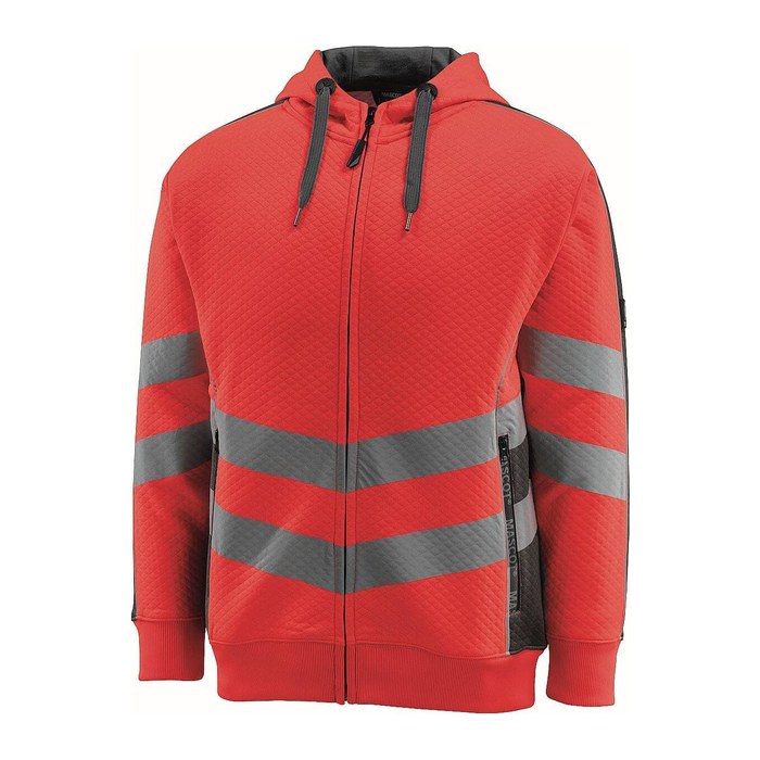 MASCOT® unisex Warnschutz-Langarmshirt Corby rot, anthrazit Größe XL, 1 St.
