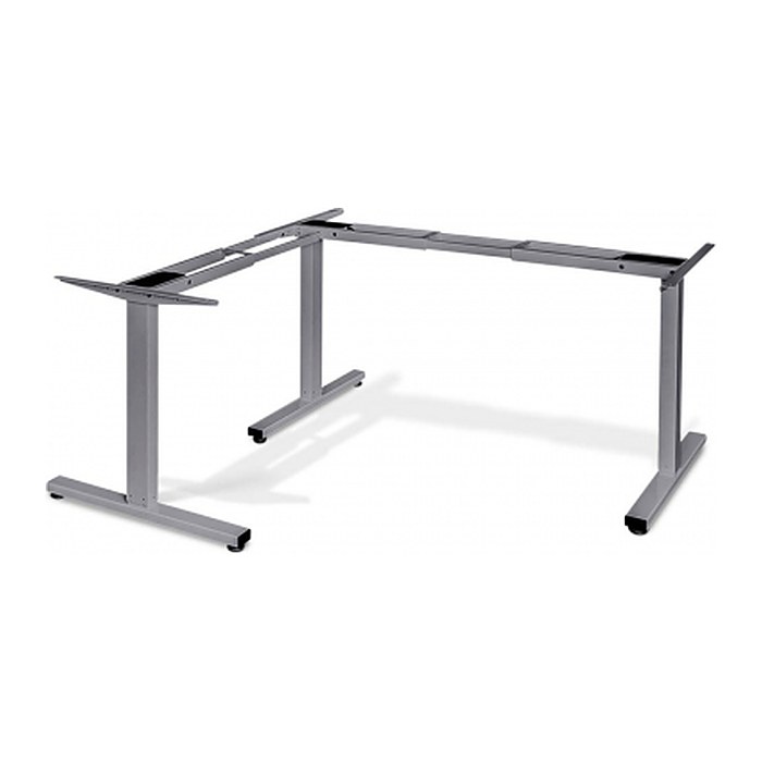 LMG elektrisch höhenverstellbares Schreibtischgestell silber ohne Tischplatte, T-Fuß-Gestell silber 100,0 - 180,0 x 57,5/69,8 cm