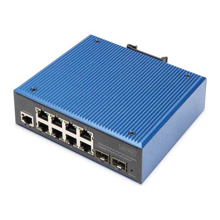 DIGITUS Switch 8+2-Port L2 managed Gigabit Ethernet PoE