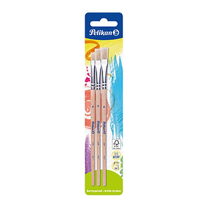 Pelikan 613F Pinsel-Set Größe 4, 6, 8, 3-teilig