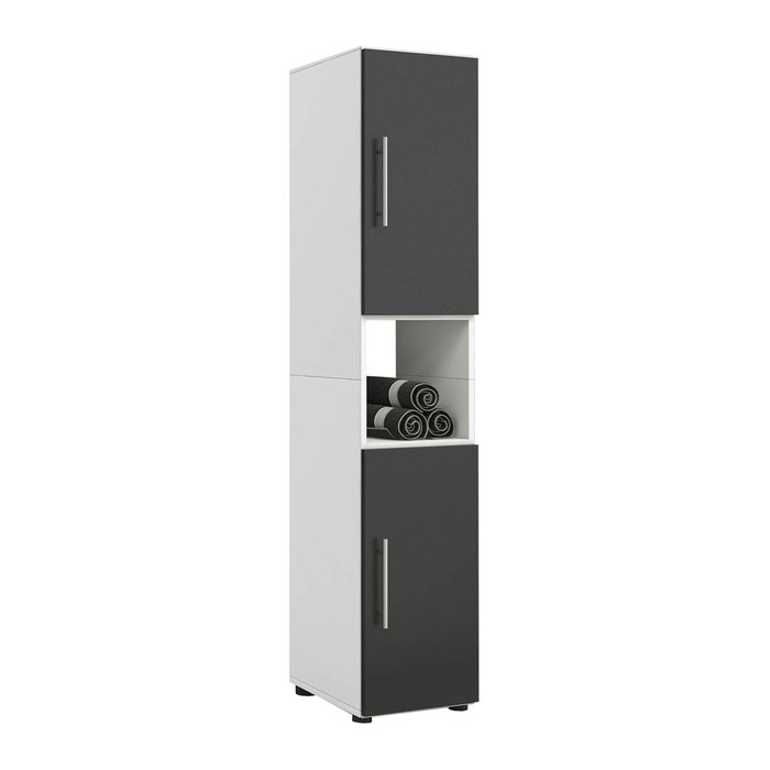 VCM my bath Badschrank Flandu 913687 schwarz 31,0 x 30,0 x 160,0 cm