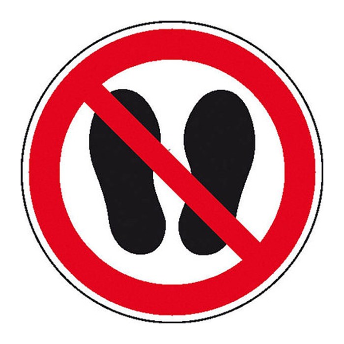 SafetyMarking® Verbotsaufkleber "Betreten der Fläche verboten " rund 10,0 cm, 1 St.