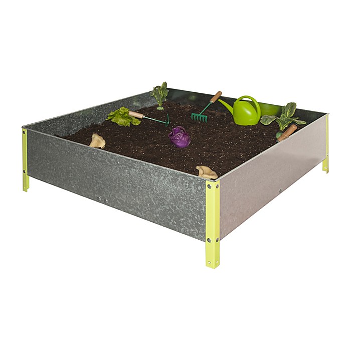 Simonrack Hochbeet SIMONGARDEN URBAN Metall grün, silber rechteckig 120,0 x 120,0 x 41,0 cm, 1 St.