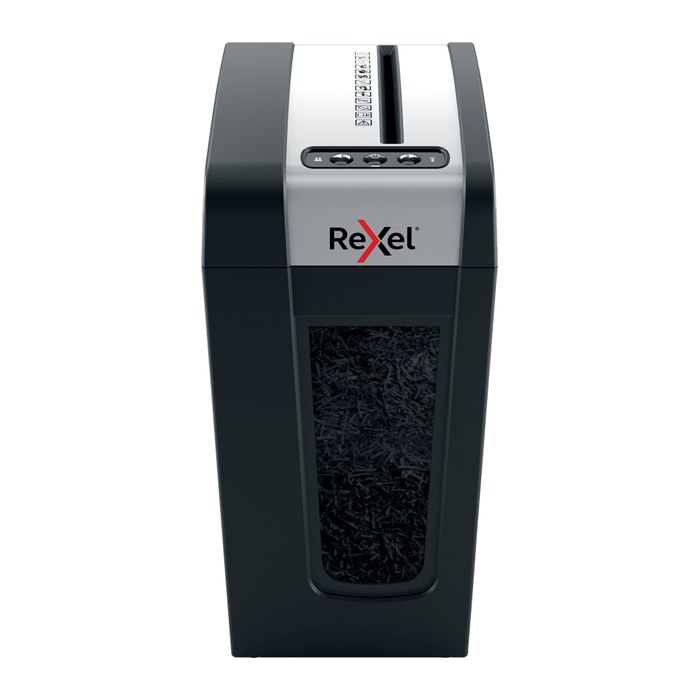 Rexel Secure MC4-SL Aktenvernichter mit Partikelschnitt P-5, 2 x 15 mm, bis 4 Blatt, schwarz