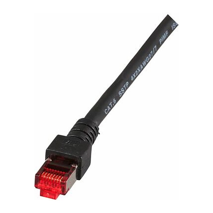 EFB RJ45 Patchkabel S/FTP Cat.6A LSZH 0.15m schwarz