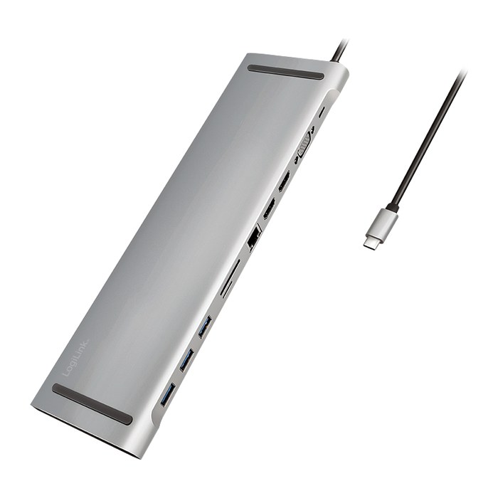 Logilink Dockingstation USB 3.2, 2x HDMI 11-Port, PD5, schw.