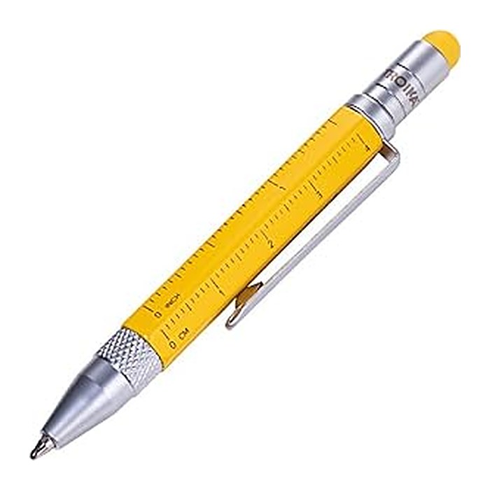 TROIKA® Kugelschreiber LILIPUT TOOL PEN gelb, Schreibfarbe: schwarz, 1 St.