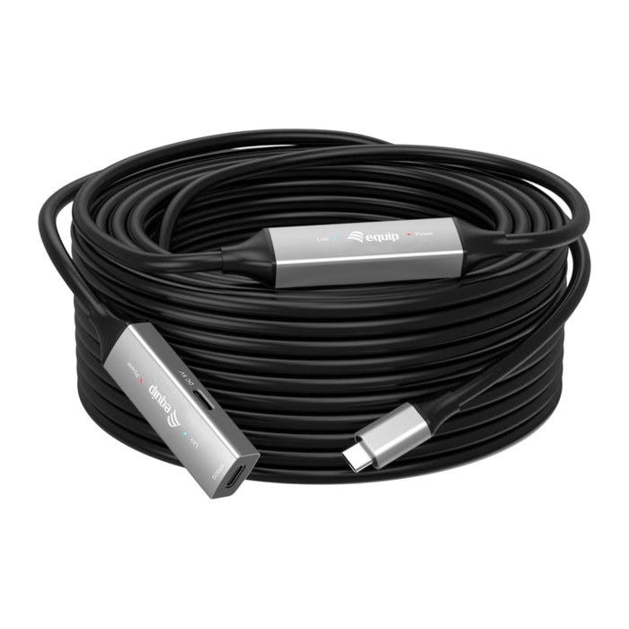 Equip Kabel USB-C3.2->C Gen1 Akt.Erweit.St/Bu 10.00m schwarz