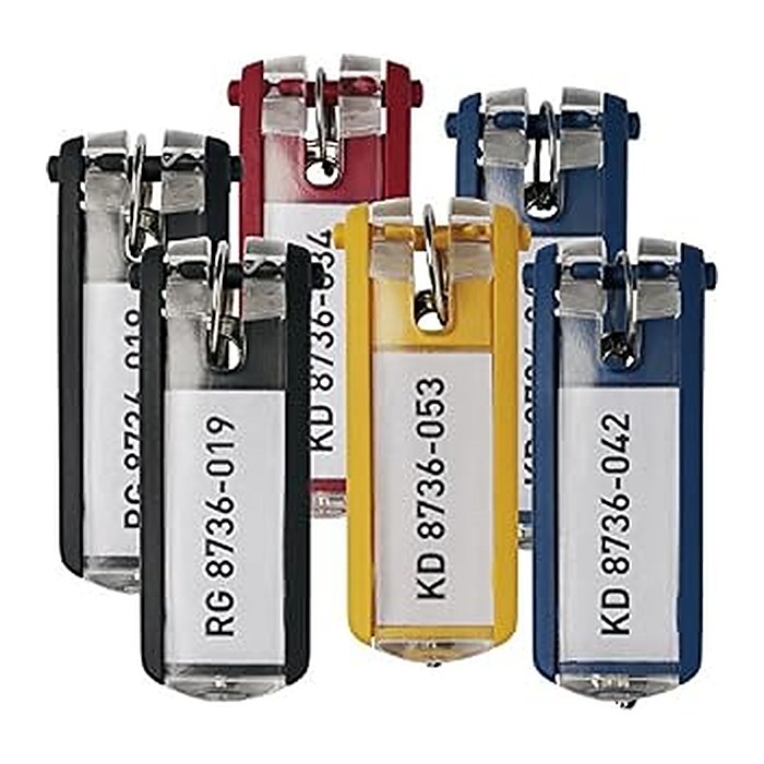 DURABLE Schlüsselanhänger KEY CLIP farbsortiert, 6 St.