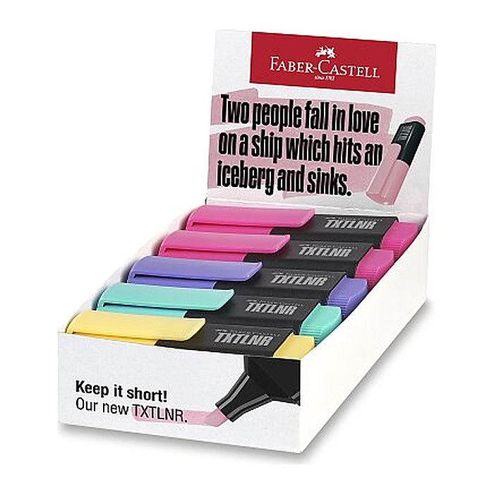 FABER-CASTELL TXTLNR Mini Pastell B Textmarker farbsortiert, 10 St.