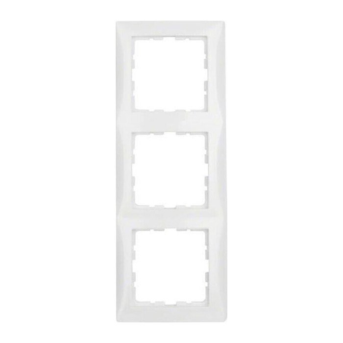 BERKER 3-fach Steckdosenrahmen 10 13 89 89 S.1 weiß 22,3 x 8,1 cm, 1 St.