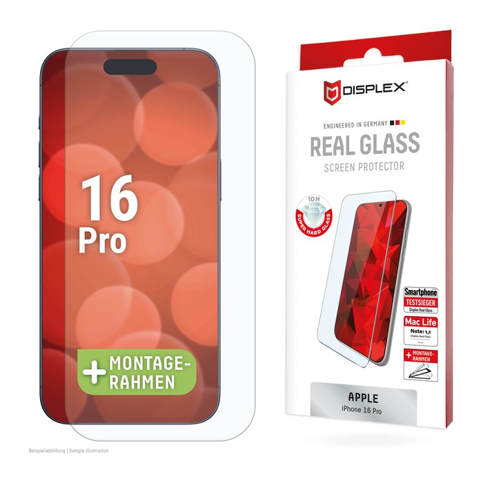 DISPLEX® Real Glass Display-Schutzglas für Apple iPhone 16 Pro
