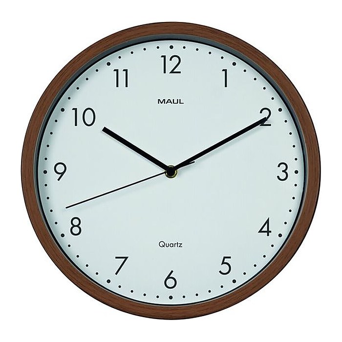 MAUL Wanduhr MAULgrain, 30 cm, Quarzuhr, ohne Batt., dark