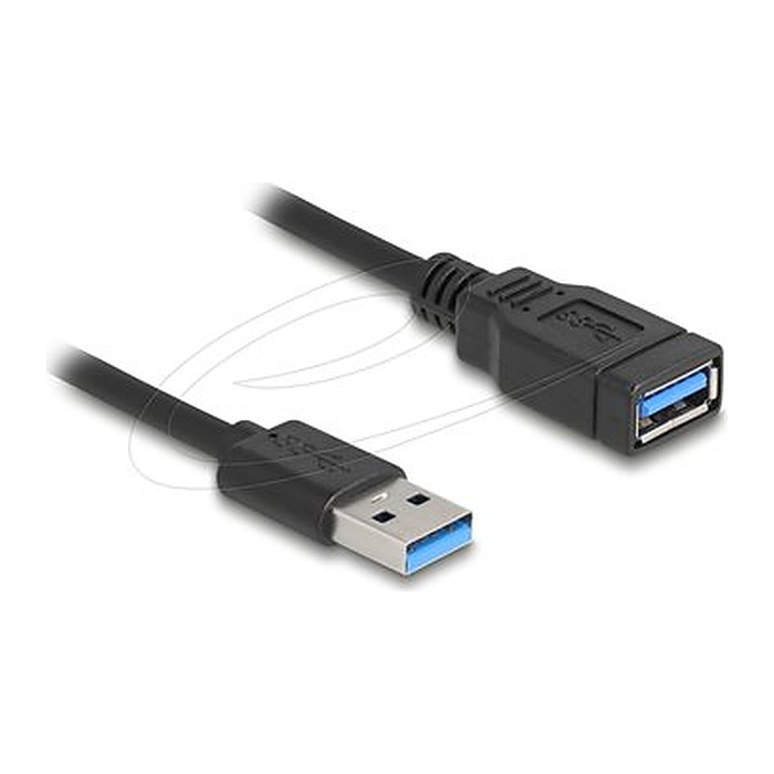 DELOCK USB 5 Gbps Spiralkabel Typ-A Stecker zu Typ-A Buchse