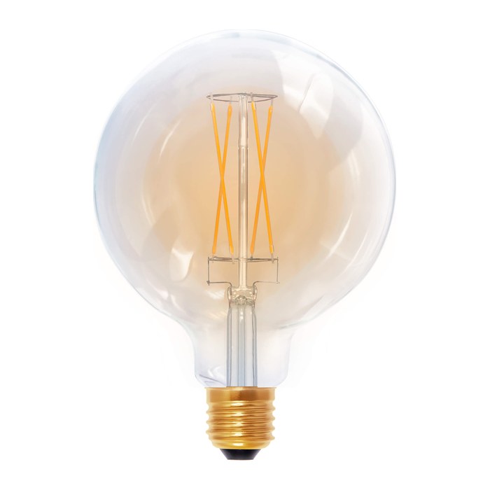 SEGULA LED Globe 125 gold E27 5W 340Lm 1900K dimmbar