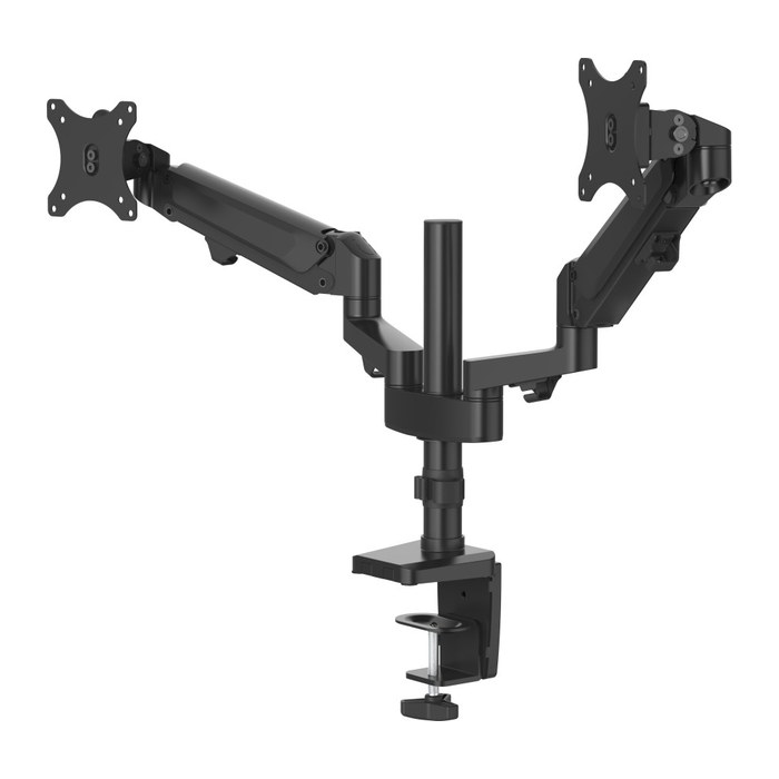 hama Monitor-Halterung FULLMOTION 00118498 schwarz für 2 Monitore, Tischklemme