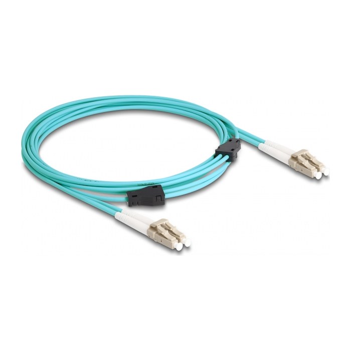 DELOCK LWL Kabel mit Metallarmierung LC Duplex Multimode 3m