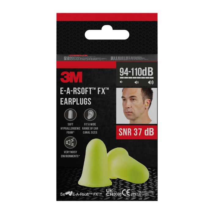 3M E-A-Rsoft™ FX™ Ohrstöpsel 37 dB Schaumstoff, 5 Paar
