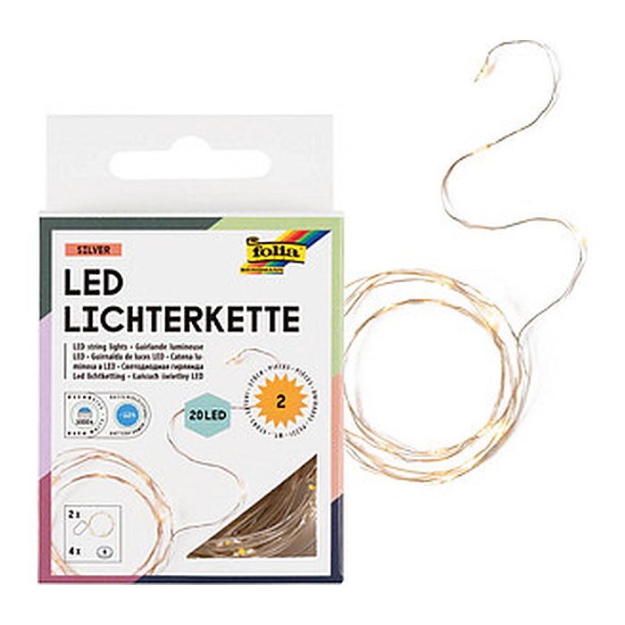 folia Mini 20er LED Lichterketten weiß 2,2 m, 2 St.