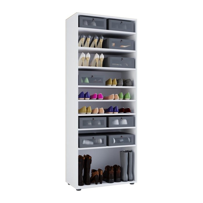 VCM my home Schuhregal Vandol I weiß 71,0 x 37,0 x 180,0 cm, 1 St.