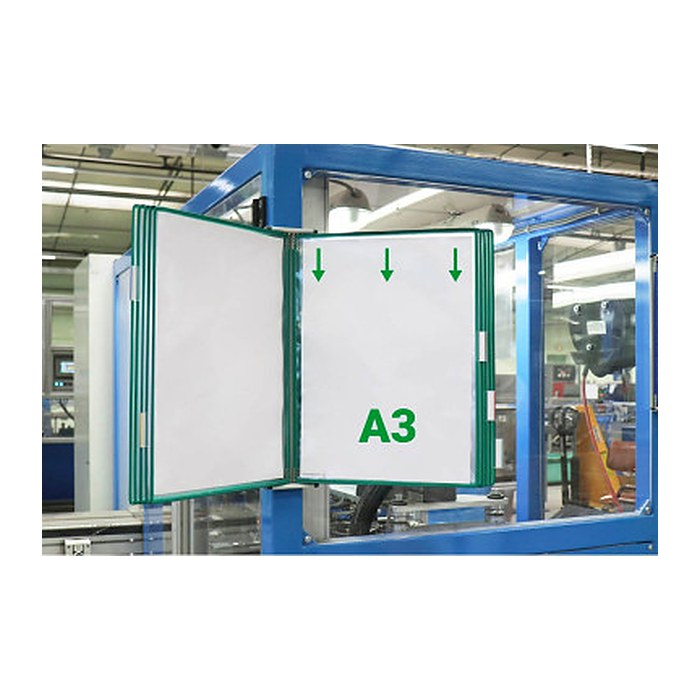tarifold Wand-Sichttafelsystem 413105 DIN A3 grün mit 10 St. Sichttafeln, 1 St.