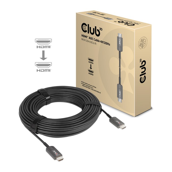 Club3D HDMI-Kabel A -> A 2.1 aktiv opt. 8K60Hz UHD 20 Meter retail