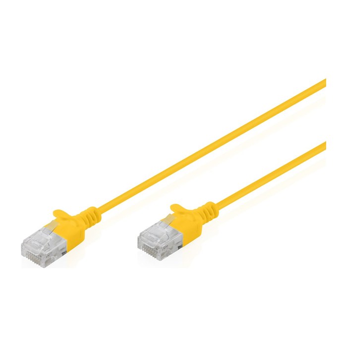 DIGITUS Patchkabel CAT 6 U-UTP Slim 2m Gelb 10 Stück