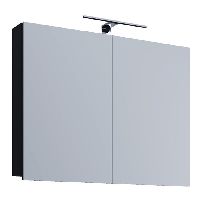 VCM my bath Spiegel mit Beleuchtung VCB 1 914881 schwarz 80,0 x 12,0 x 59,2 cm