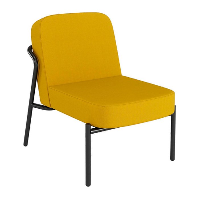 medso powered by PAPERFLOW Sessel MEDSO S Rund gelb schwarz Kunststoff 58,0 x 74,3 x 73,6 cm, 1 St.