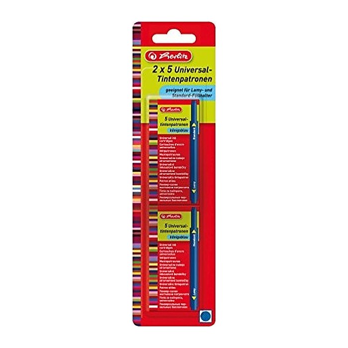 herlitz Tintenpatronen für Füller 10412070 königsblau, 2x 5 St.