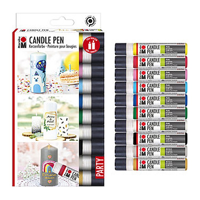 Marabu Kerzenstifte farbsortiert 10 x 25,0 ml, 10 St.