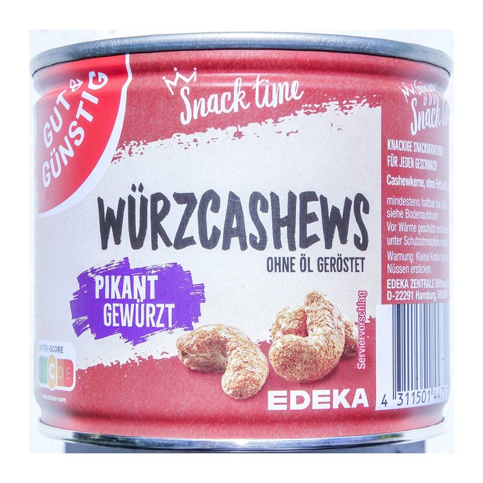 GUT&GÜNSTIG Würzcashews pikant gewürzt  150,0 g, 1 St.