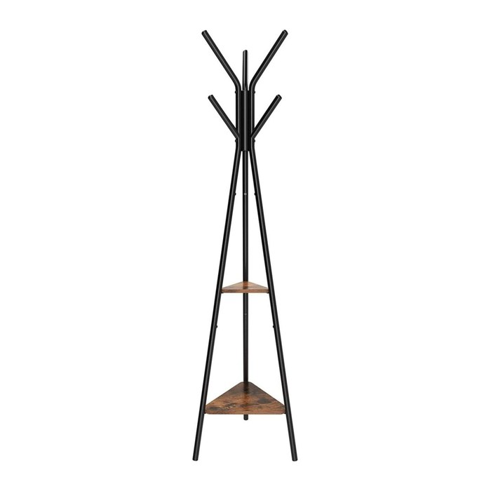 VASAGLE Kleiderständer RCR16BX braun Metall 6 Haken 49,5 x 179,0 cm, 1 St.
