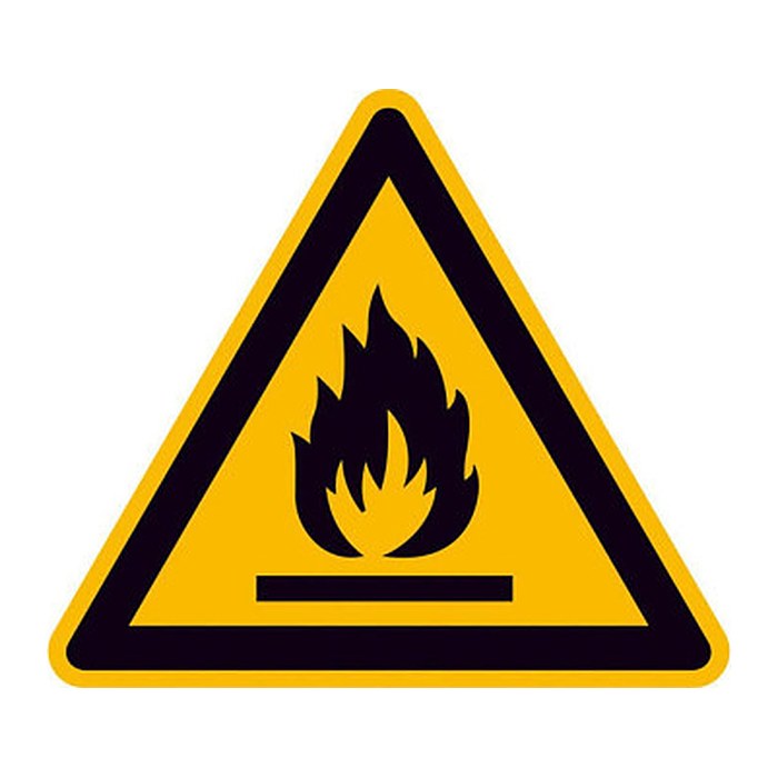 SafetyMarking® Warnaufkleber "Warnung vor feuergefährlichen Stoffen" dreieckig 10,0 x 10,0 cm, 1 St.
