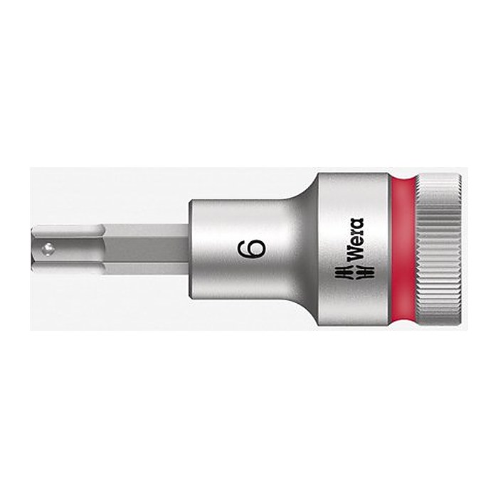 Wera 1/2" Zyklop mit Haltefunktion kurz Steckschlüsseleinsatz Größe: 6,0 mm Länge: 60,0 mm