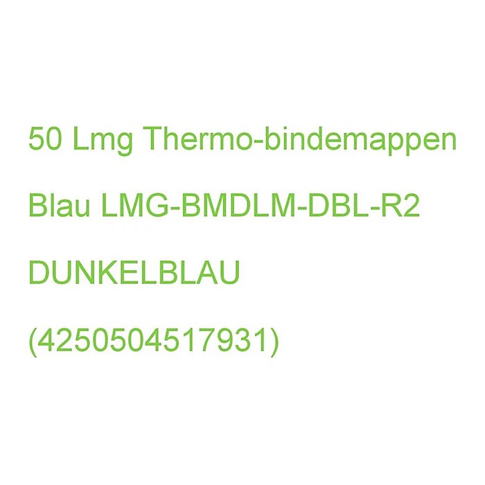LMG Thermo-Bindemappen blau Lederkarton für 15 - 20 Blatt, 50 St.