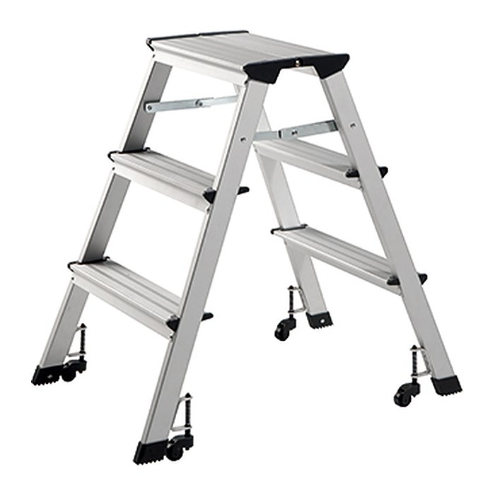 ALCO Klapptritt silber 3 Stufen, H: 64,0 cm