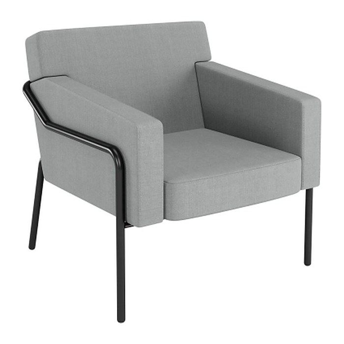 medso powered by PAPERFLOW Sessel MEDSO L grau schwarz Stoff 75,0 x 74,3 x 73,6 cm, 1 St.