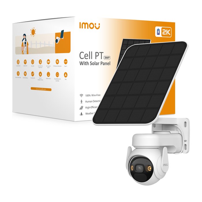 IMOU IPCam Cell PT 3MP WLAN 2K +Solarpanel schwarz/weiß