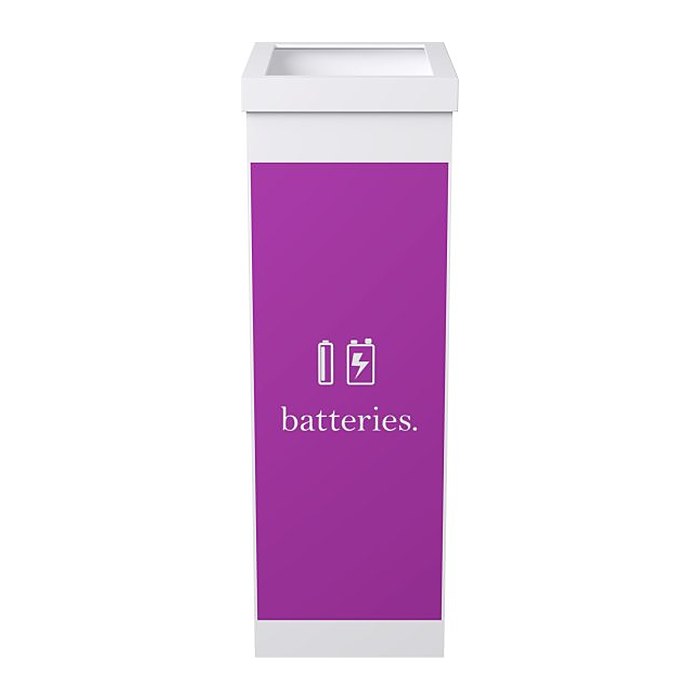 PAPERFLOW Mülleimer 60,0 l weiß, lila, 1 St.