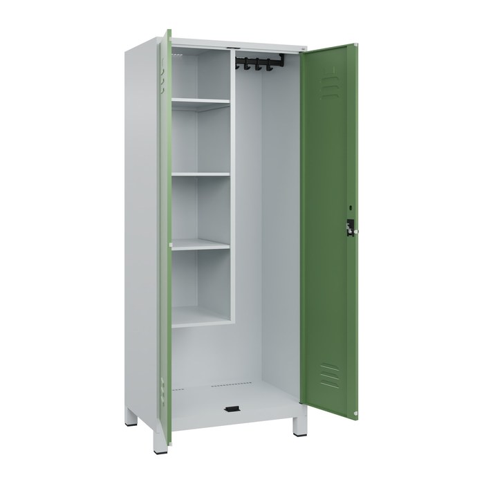 CP Putzmittelschrank Classic Plus 080110-02 S10006 lichtgrau, resedagrün 4 Fachböden 80,0 x 50,0 x 195,0 cm, aufgebaut, 1 St.