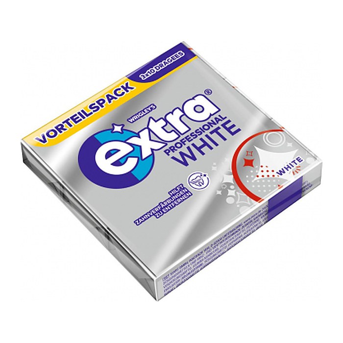 extra® PROFESSIONAL WHITE Kaugummis 20x 3x10 Dragees, 20 St.