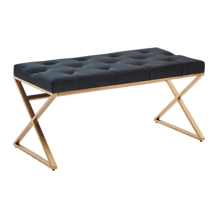 WOHNLING Sitzbank WL6.617 schwarz Stoff 90,0 cm