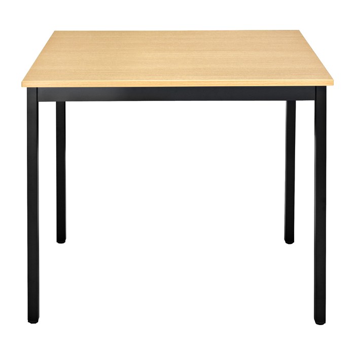 SODEMATUB Mehrzwecktisch buche, schwarz rechteckig, Vierkantrohr schwarz, 140,0 x 70,0 x 74,0 cm