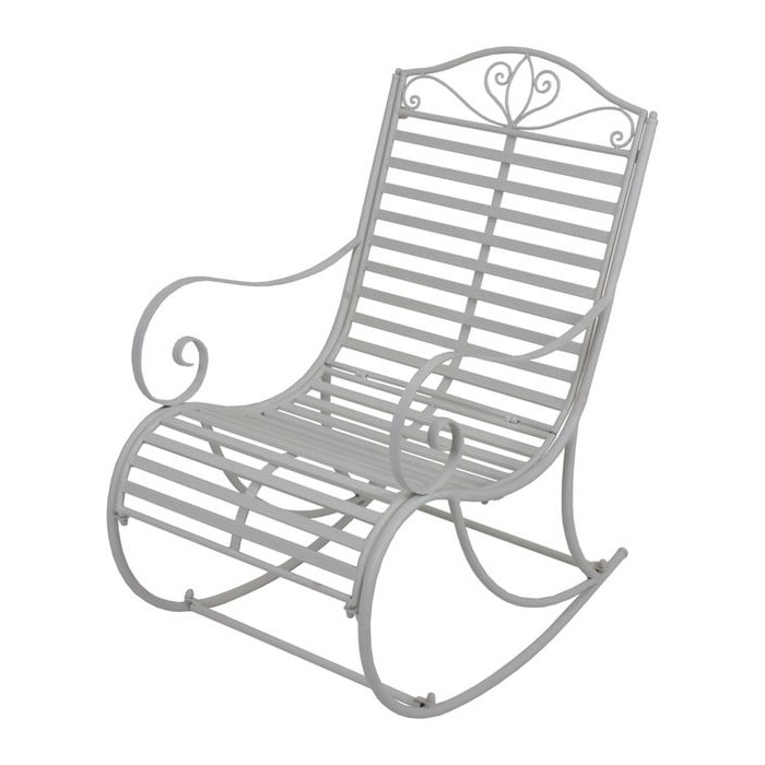 Garden Pleasure Gartenschaukelstuhl mit Armlehnen TAMBO weiß, 1 St.