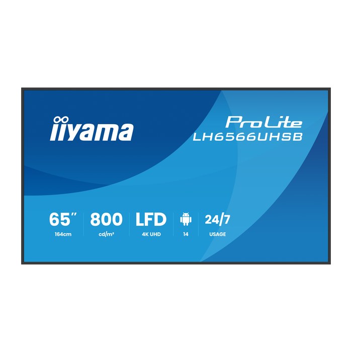 IIYAMA 164.0cm(65") LH6566UHSB-B1AG 16:9 2xHDMI+USB-C VA (Speditionsversand)
