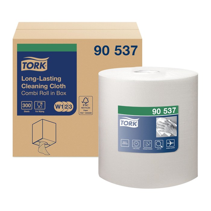 TORK Putztuchrolle Premium Combi Roll W1/2/3 1-lagig weiß, 300 Blätter, 1 Rolle