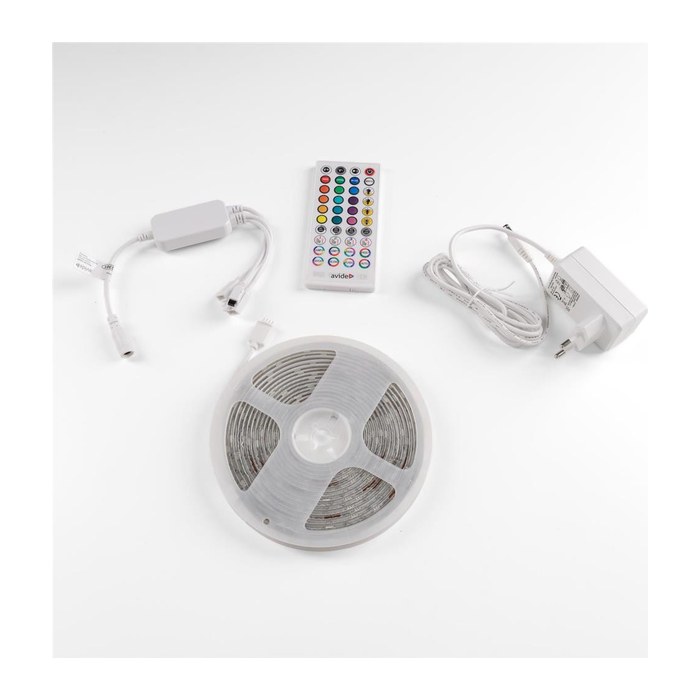 Avide LED Streifen Blister 12V 16W RGB 5m IR Fernbedienung
