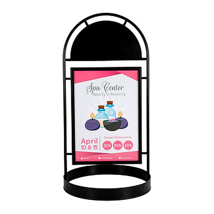 update displays Kundenstopper Wheel schwarz DIN B2 71,0 x 68,1 x 138,0 cm, 1 St.